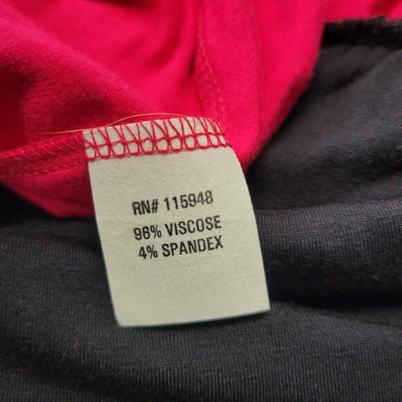 Joan Vass Dress Womens Medium Pink Black Sleeveless Colorblock Casual Stretch - Picture 8 of 11